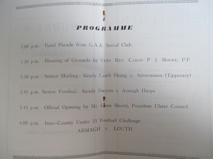 GAA Opening  McGleenon Park, Keady, 1977