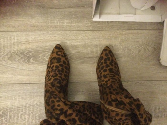 Boots Leopard Suedette Over The Knee size 5