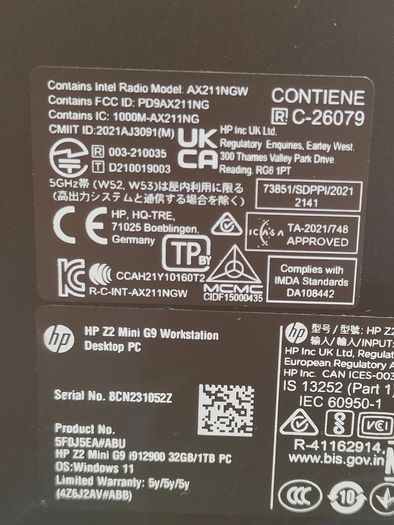HP Workstation Z2 Mini G9 Core i9-12900K (12th Gen) 3.20GHz 32GB 2TB NVMe SSD Windows 11 Pro (UHD Ghraphics 770 RTX NVIDIA A2000) Warranty Until 2028