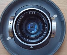Vintage PZO Janpol Color 1:5.6/55mm darkroom enlarger lense with built-in color filters