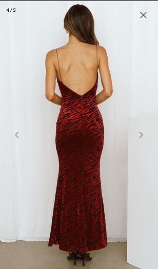 Brand New Debs Occasion Wear Runaway Lionell Dress Red Zebra Size M Uk10