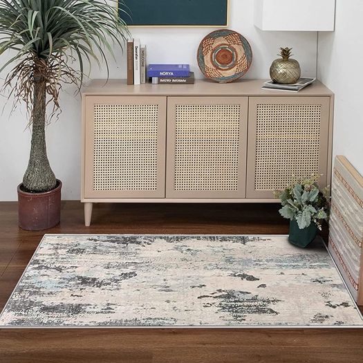 Area Rugs Modern Abstract Rugs Living Room Large Grey Beige Rug Carpet Short Pile Soft Bedroom Rugs Non-Slip Green Pink Rug Home Decor (FREE SHIPPING)