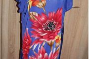 BNWT Elissa royal blue floral knee-length dress size UK16 EU44 Postage included