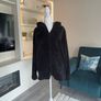 Black Snaggle Ladies Hooded Fleece from Mountain Warehouse Image 5