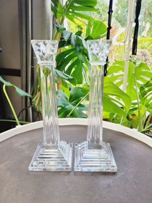 Waterford Crystal Washington Candlesticks With Base American Heritage