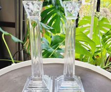Waterford Crystal Washington Candlesticks With Base American Heritage