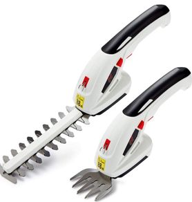 2in1 Grass Shear & Hedge Trimmer with 7.2V Rechargeable 1500mAh Lithium-Ion Battery, Edging and Shrub Shear, 2 Interchangeable Blades, Lightweight, Garden Cutting Edge Trimmer, Pruner - Handheld (FREE POSTAGE)