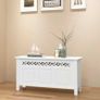 Storage Bench Baroque Style MDF White Image 5