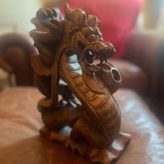 Handcrafted Wooden Dragon . Very detailed