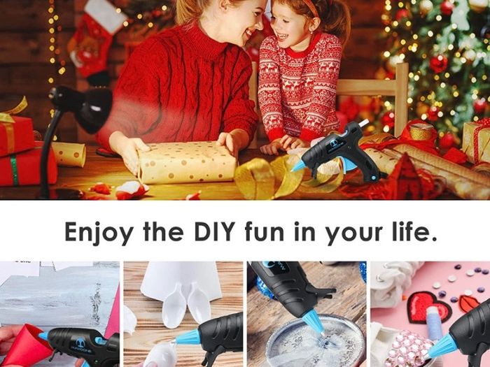 Hot Glue Gun Mini Glue Gun - Fireproof Hot Glue Gun for Crafting with 30pcs Glue Sticks Fabric Glue Gun Fireproof for DIY Handicrafts and Repair (FREE POSTAGE)