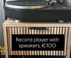 Vinyl Record Player with Speakers