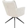 Cremona Swivel Armchair Light Grey Chenille 360 Image 5