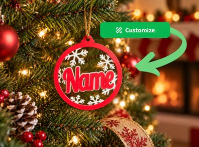Personalized Snowflake Name Ornament