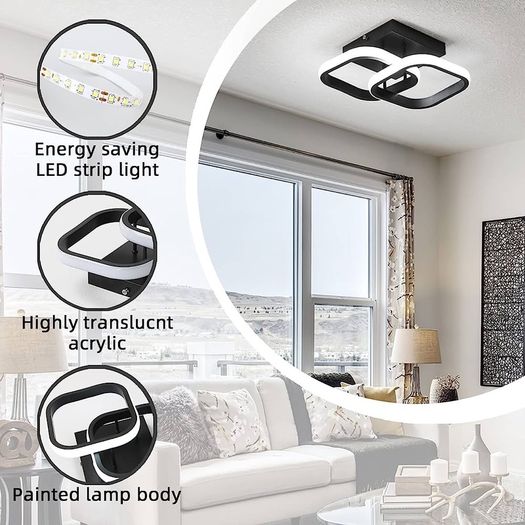 Ceiling Light Modern 22W LED Cool White 6000K Acrylic Square Ceiling Lamp for Hallway Office Bedroom Kitchen Living Room Bedroom Ceiling Lights (FREE SHIPPING)