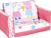 Peppa Pig Flip Out Mini 2 in 1 Kids Inflatable Sofa and Lounger, Bamboo, Rose, Dimensions : (H) 26 x (L) 68 x (P) 105 cm