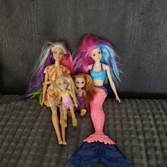 Barbie dolls and real mermaid