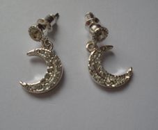 Moon earrings, Stud earrings, Costume jewellery, Earrings