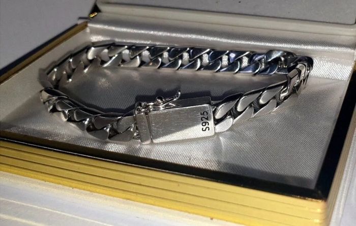 Vintage Sterling Silver Cuban Link Bracelet