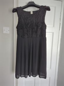 Black Vila dress with pleat detail