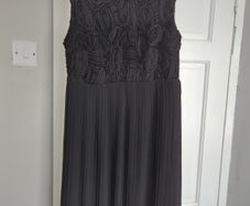 Black Vila dress with pleat detail