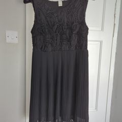 Black Vila dress with pleat detail