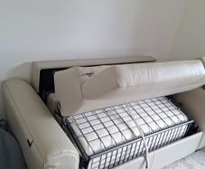 Leather Double folding sofa bed