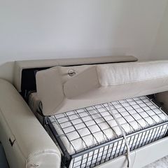 Leather Double folding sofa bed
