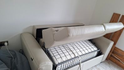 Leather Double folding sofa bed
