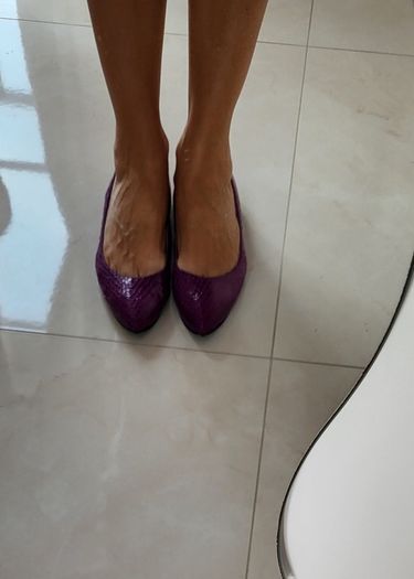 LK Bennett purple leather pointed flats Sz 41 ( Fit 7 - 7.5 UK) Rrp 229 (New)