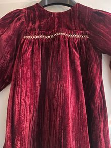 dress crinkled velvet burgundy Mamas&Papas 18-24m new