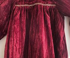 dress crinkled velvet burgundy Mamas&Papas 18-24m new