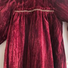 dress crinkled velvet burgundy Mamas&Papas 18-24m new