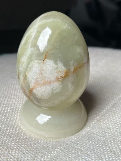 Vintage Alabaster Marble Egg