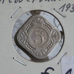 Netherlands 1938 5 cents