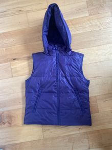 Ladies purple DUCK DOWN body warmer L by GAS
