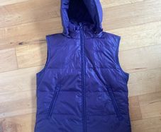 Ladies purple DUCK DOWN body warmer L by GAS