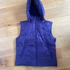 Ladies purple DUCK DOWN body warmer L by GAS