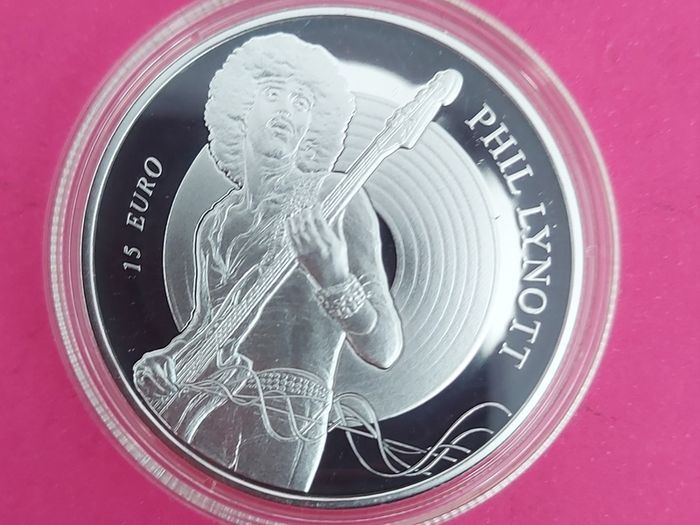 Ireland 15 Euro Silver Proof Coin. 2019. Phil Lynott Uncirculated