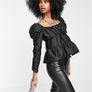 topshop black going out top Image 3