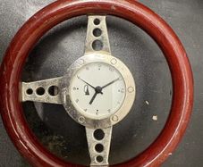 Vintage Nautical Steering-Wheel Wall Clock