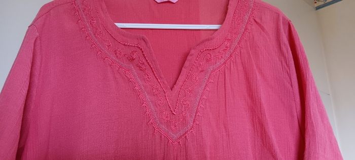 Coral Embroidered Blouse