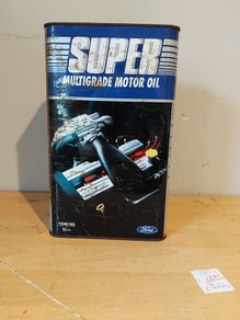 Vintage Ford Super Multigrade Motor Oil Can Tin  15w 40