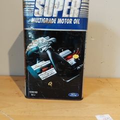 Vintage Ford Super Multigrade Motor Oil Can Tin  15w 40