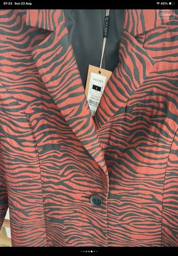 jacket Bnwt gallery animal print Zara size 8