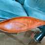 Vintage MCM 1960s Shaped Teak Leaf Dish Image 6