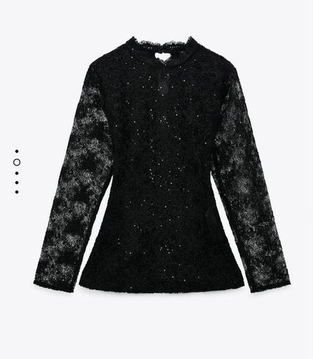 Zara Lace Sequins Top