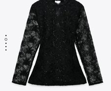 Zara Lace Sequins Top