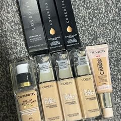 Revlon, cover fx, cover girl, Loreal foundations all brand new