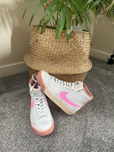 Nike Blazers Pink and White