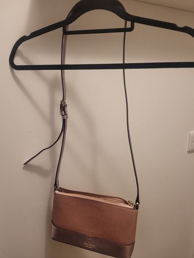 Kate Spade Lola Glitter Crossbody Bag  Rose Gold / Pink Sparkle